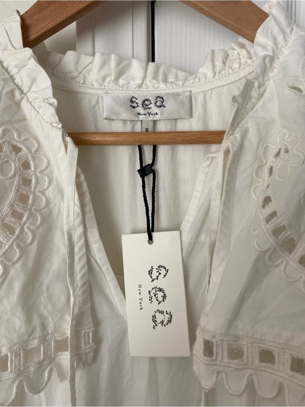 NWT Sea New York Santos eyelet dress size s lace collar - Picture 6 of 11
